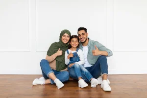 A family representing trust, long-term security, and the future of takaful products across family and general insurance in the GCC